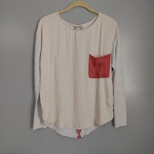 Anthropologie Dolan Color Block Pocket Tee sz Small